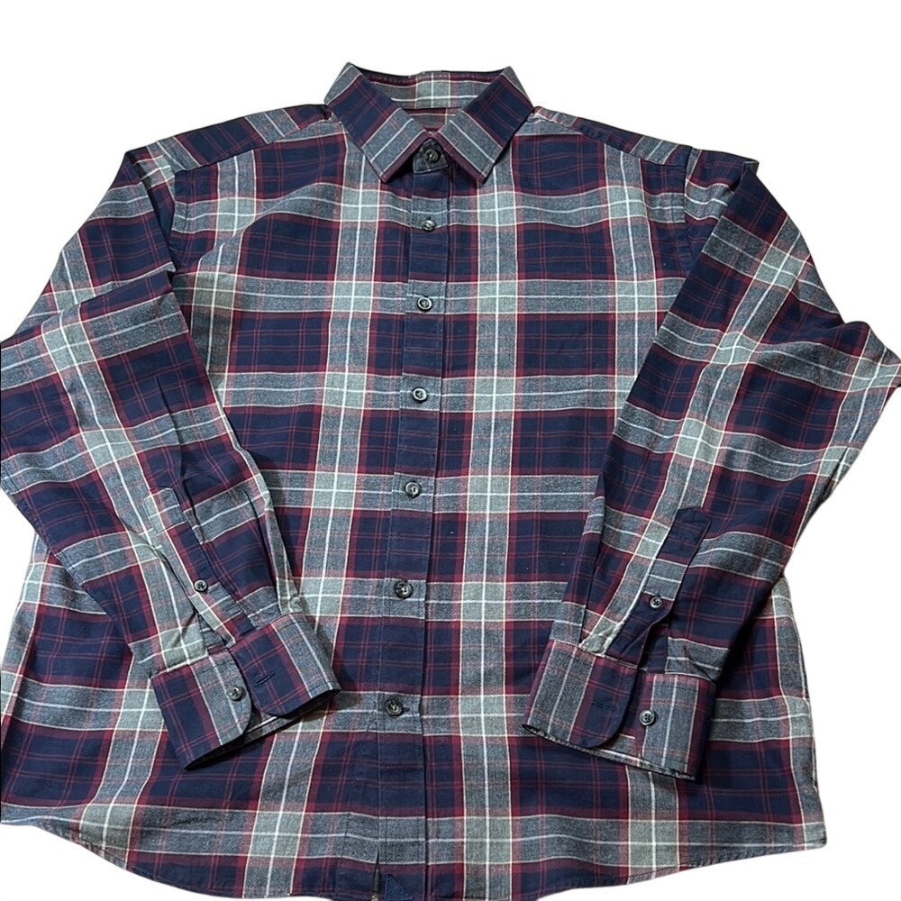 UNTUCKit Flannel Shirt Plaid‎ Button Down Long Sleeve Casual Large